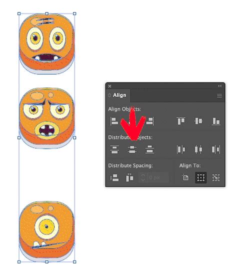 illustrator how to distribute objects